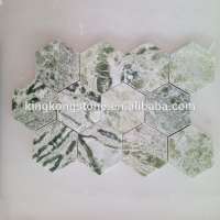 Green Marble Hexagon Floor mosaics Tile