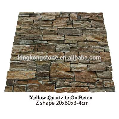 Yellow Quartzite On Beton Culture Stone