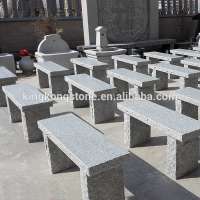 Factory Supply Outdoor Granite Stone Garden Bench