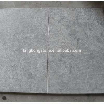 Factory supply Chinese blue limestone flamed +brushed tiles 40x60x3cm