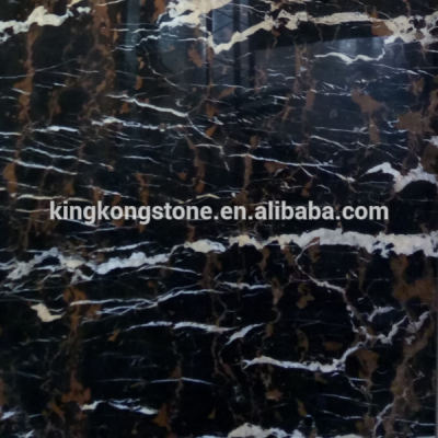 Chinese Black and Gold Portoro Marble Natural Stone