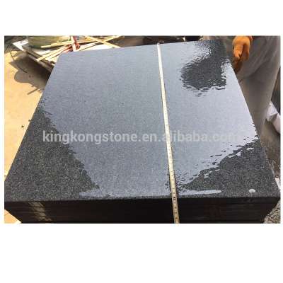 Chinese factory supplier g654 black granite slab for paving